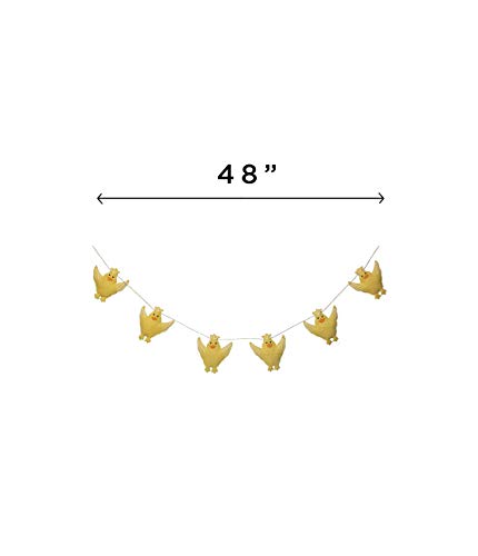 Guirlande en feutre poussins 122cm De Kulture pour déco