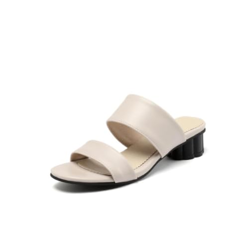 Mules à deux brides style chic avec talon bloc géométrique