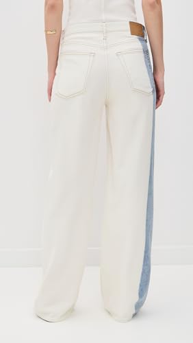 rag & bone Women's Featherweight Logan Mid-Rise Wide Leg Jeans4
