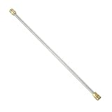 Lance d'extension pour nettoyeur haute pression — le tube en acier inoxydable et le connecteur en cuivre de la lance d'extension sont solides et robustes, des connexions fiables