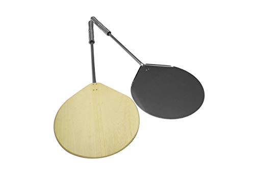 Kit Pá Pizza 6 Peças Madeira Escova Pá Cinza Espalha Brasa