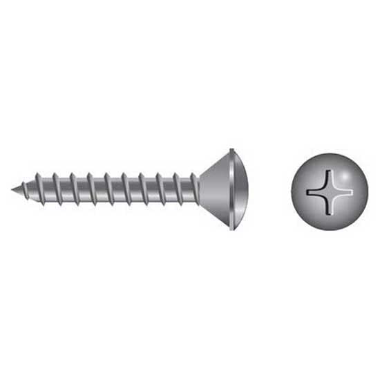 #10 x 1-1/2 Tornillo Autorroscante Phillips Ovalado miniatura 1
