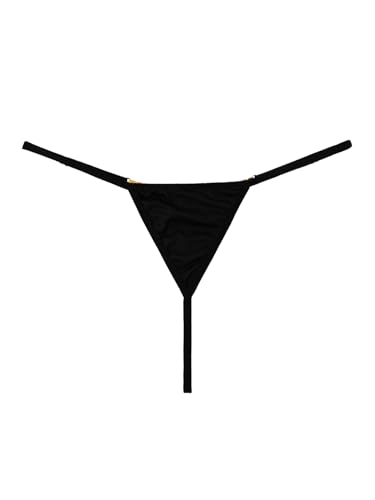 Image of RoseSeek Women's Sparkling Butterfly Chain Underwear Low Rise Cheeky G String Panty