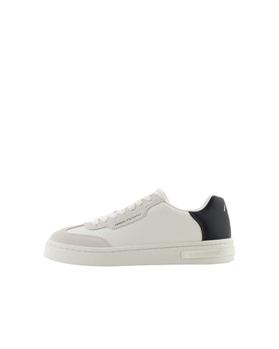 Image of Armani Exchange Women's London Trainers, Off White Black, 4 UK