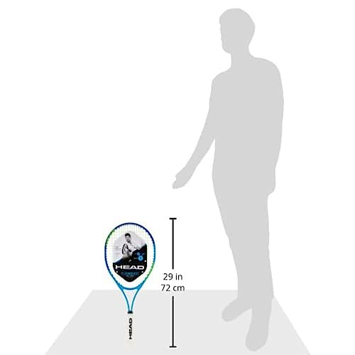 Image of HEAD Aluminium Ti. Conquest Tennis Racket - Pre-Strung Head Light Balance 27 Inch Racquet - 4 1 /4 in Grip, Assorted