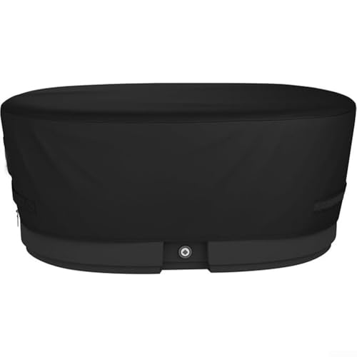 Cubierta de tela Oxford para exteriores para baño de hielo, piscina fría, tanque ovalado con costuras dobles y correa resistente al viento (73 x 26 x 18 pulgadas)