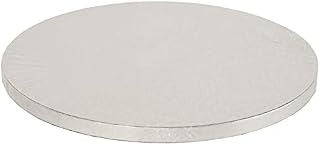 Cake Drum Boards 12" Inch Silver Round Baking Base for Home Parties Weddings Birthdays Cupcakes Display Stand (Pack of 5)