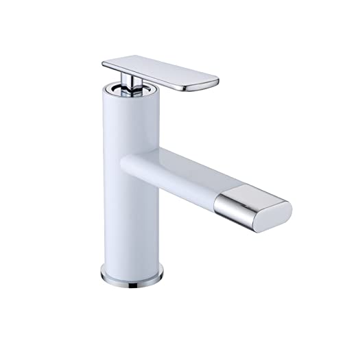 Robinet de bassin noir brush gold avec mitigeur single handle et bec rotatif pour salle de bain