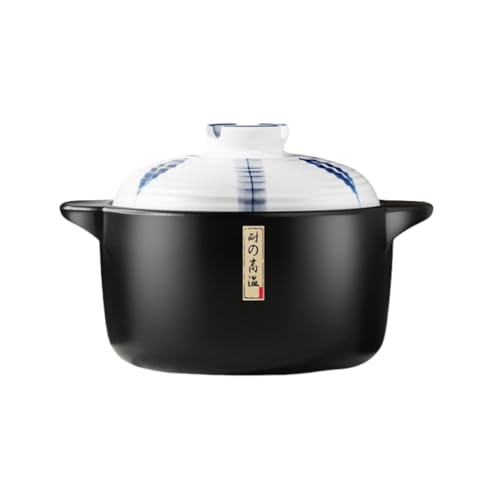 MAKETOMONEY 土鍋 ご飯土鍋 ごはん鍋 ご飯鍋 陶器製キャセロール キャセロール 蓋付き 陶製 きヘルシーな調理器具 両手鍋 直火・ガスコンロ対応 耐高温・耐低温性 ご飯 炊飯鍋 卓上鍋 鍋保温鍋ご飯鍋手作り土鍋 調理器具 (4.5L)