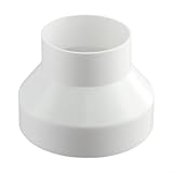 Honseadek Adaptador reductor de tubo de ventilación ABS para conexión de conducto de ventilador de baño, ventilación hidropónica