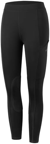 Willit Girls Horse Riding Pants Tights Kids Equestrian Breeches Knee-Patch Youth Schooling Tights Zipper Pockets