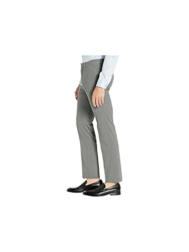 Kenneth Cole Reaction Stretch Check Slim Fit Flat Front Flex Waistband Dress Pants3