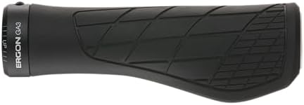 GA3 Ergonomic Lock-on Bicycle Handlebar Grips | Standard Compatibility | for Mountain Bikes | Large | Black