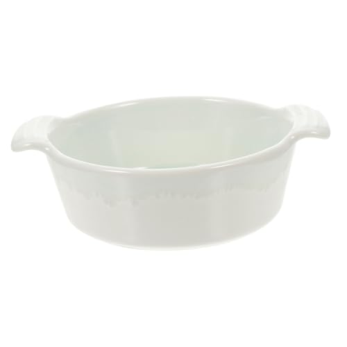 ERINGOGO 日式窯変釉セラミック両手付きベーキングディッシュ 耐高温重厚製 ブレッドトレイ兼用 食器としても 家用調理皿