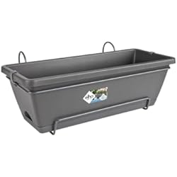 Maceteros Plastico Balcon Elho Barcelona Allin1 50cm Jardinero balcón, 50 cm, anthracite