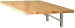 StoreYourBoard Wall Mounted Folding Workbench, Natural Wood Fold Down Work Table, Wall Mounted Folding Table, Floating Desk, Laundry Folding Table, 40 x 18 in / 102 x 46 cm, Stainless Steel Brackets