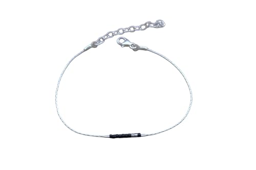 Bracelet argent massif et perles miyuki noires cadeau anniversaire femme