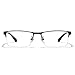 Cyxus Blue Light Blocking Computer Glasses for Men Semi Rim Glasses Crystal Lens UV Blocking Gaming Eyeglasses Black Frame