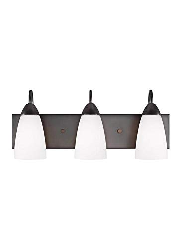 Image of Generation Lighting 4420203-710 Seville Three - Light Wall /Bath Vanity Style Fixture, Bronze