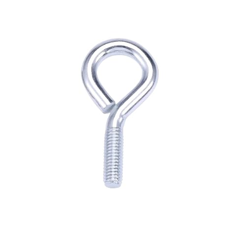 YCPIN(小さな店) M3 M4 M5 M6M8M10M12 亜鉛メッキ鋼/304 A2 ステンレス鋼 シープアイスクリュー クローズドフック リングスクリュー リフティングリング アイボルト付き(Zinc Plated,M3x12mm-20pcs)