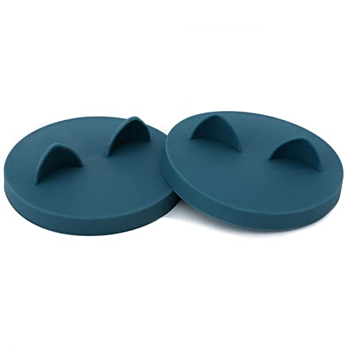 OHMO Dosendeckel Katzenfutter, Universal Silikon Deckel für Dosen für Tierfutter(70g, 85g, 200g, 400g usw.), BPA-frei, Dunkelblau, 2er-Set