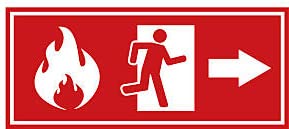 Fire Exit Rigth waysignage, Waterproof Sticker-picture-10