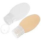 Genérico Botellas de Viaje de Silicona 100 Ml Set de 2 Unidades Ventosa Dispensadores Flexibles para Champú y Loción Envases Portátiles para Gel de Ducha y Aceites Esenciales Ideales