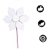 HEMOTON 10pcs DIY Blank Graffiti Windmill Toys for Boy Girl Paper Pinwheels for Painting Activities Leaf Style Educational Craft Kits
