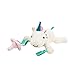 Dr. Brown's Baby Lovey Pacifier and Teether Holder, Unicorn with Pink HappyPaci, 100% Silicone, 0-6m (Packaging May Vary)