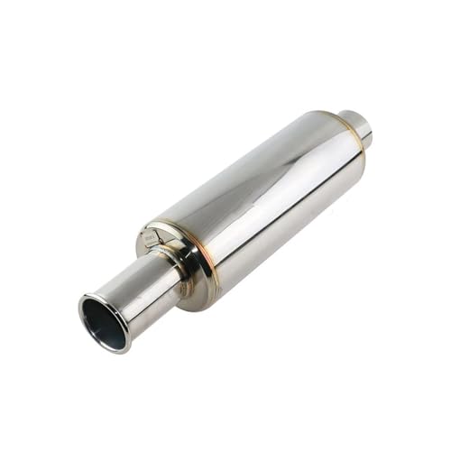 Tubo Scappamento Tubo Di Scarico Silenziatore Auto Risonatore 63mm Race Cucchiaio Piastra Silenziatore Universale Tubo Di Scarico Auto Coda Finale Silenziatore Di Scarico