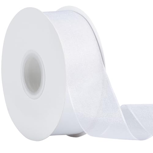 Zerofy Sheer Organza Ribbon 1-1/2 Inch Chiffon Ribbons...