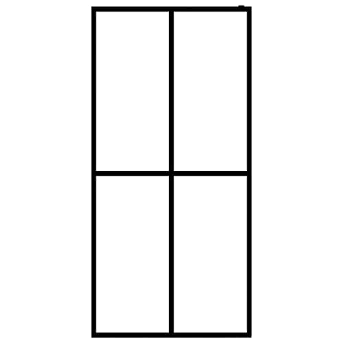 Panel de ducha walk-in con vidrio templado mate de 0.2 pulg de grosor, 46.5x74.8 pulgadas, pared de ducha minimalista con marco de aluminio resistente, fácil de limpiar miniatura 3