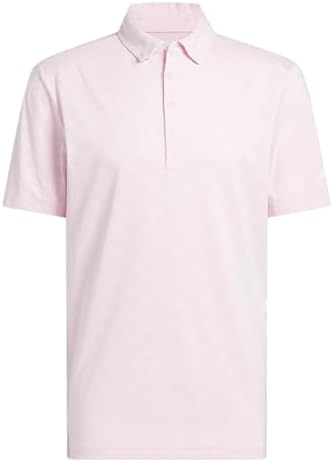 adidas Men's Ultimate365 Hounds Jacquard Polo Shirt, Clear Pink/White, X-Large — view 2
