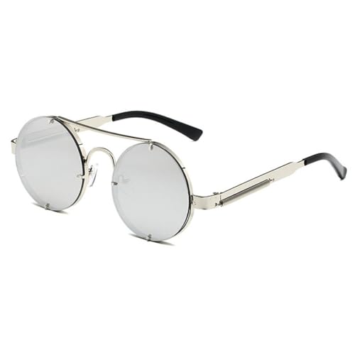 Steampunk Round Sunglasses Men Women Vintage Metal Punk Sun glasses UV400 Shades