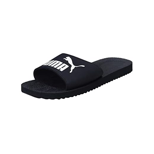 PUMA Unisex Adults' Fashion Shoes PURECAT Slide Sandal, PEACOAT-WHITE, 44.5