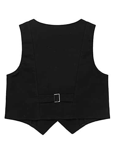 Boys V-Neck Dress Waistcoat Regular Fit Single Breasted Formal Suit Vest for Wedding Party2
