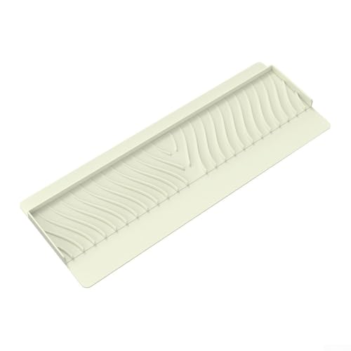 Gdfnmogo Protector de salpicaduras de silicona para fregadero de cocina y baño, tabla deflectora reutilizable para lavar platos, se adapta a encimeras sólidas, fácil de cl, color beige