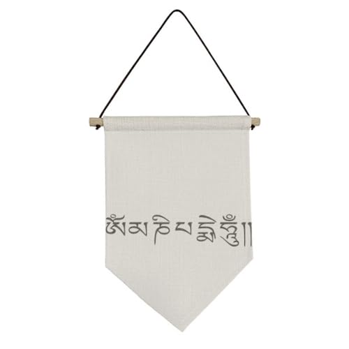 Drapeau en toile personnage noir pour habiller un mur blanc vide