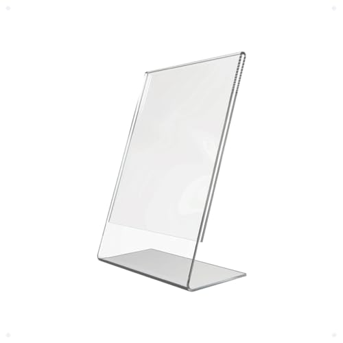 10 Display A6 Acrílico 10x15 Expositor Porta Folha de Vertical QrCode Mesa Balcão