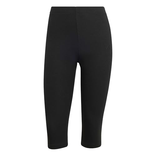 Corsaire à côtes adidas Seasonal Essentials pour femme en maille stretch noir