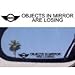 (2) Mirror Decals " OBJECTS IN MIRROR ARE LOSING" for MINI COOPER CLUBMAN CLASSIC S CONVERTIBLE SUPERCHARGED SPORT COUPE TURBO