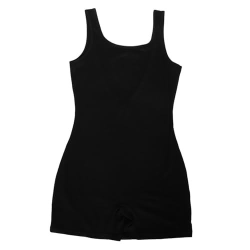 SOIMISS Pedazo Mono Temperamento Mono Mini Horquillas Mono De Yoga Joyas Punk Traje De Cuerpo Mono Deportivo Anillos De Mujer Decoración Réplica Atuendo Black Poliéster
