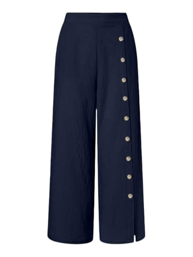 Women's casual sports work pants Slit Wide Leg Pants Casual Pants For Women