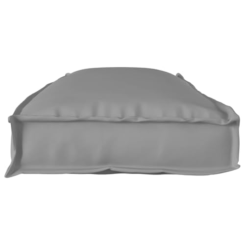 Coussin rectangulaire gris pour banc en bois dur et inconfortable - 5