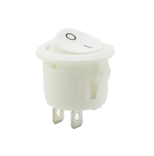 Interrupteur à bascule pour lampe et petit électroménager lot de 2 mini ronds 20mm KCD1-105