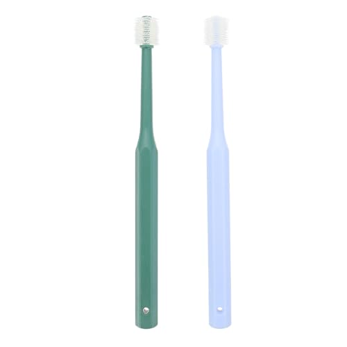 Alipis Cepillo de Dientes para Mascotas 2 Piezas Mango Antideslizante y Material Abs Resistente para Limpieza Dental Eficaz de Perros y Gatos Pequeños