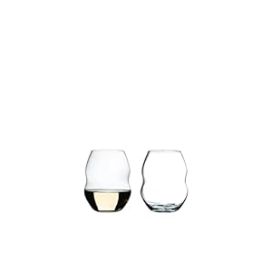 Riedel swirl white wine glasses set of 2  urban country home decor