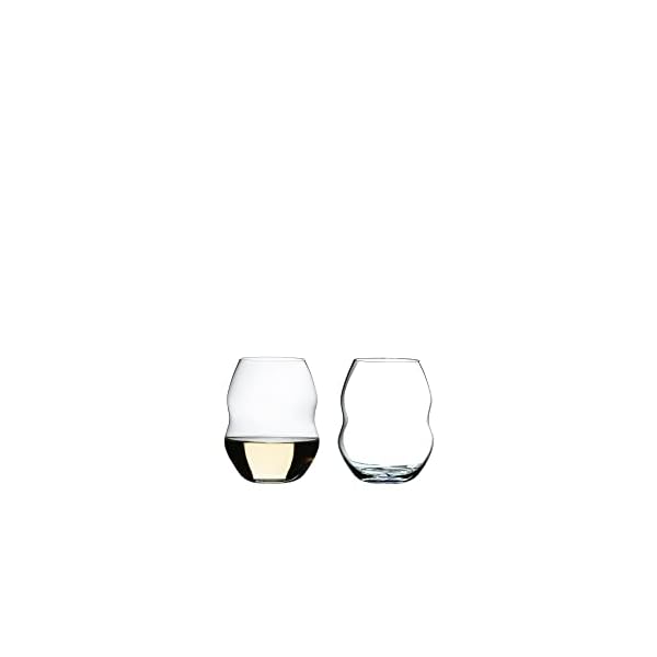 Riedel swirl white wine glasses set of 2  urban country home decor