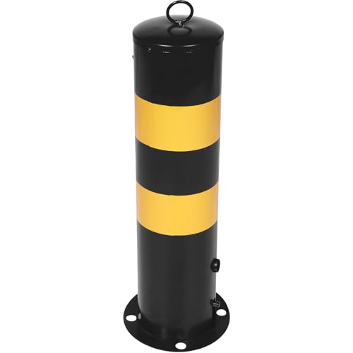 Barrière de parking poteau de sécurité en acier noir portable pour stationnement d'allée