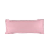 JBD LINEN Bed Body Pillow Sham for use in Pregnancy Sized 20 x 54 inch 1 Piece, 800 Thread Count 100% Organic Cotton Baby Pink Solid